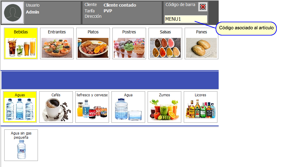 TPV Caja Amiga. Inclusión de un artículo por medio de un identificador