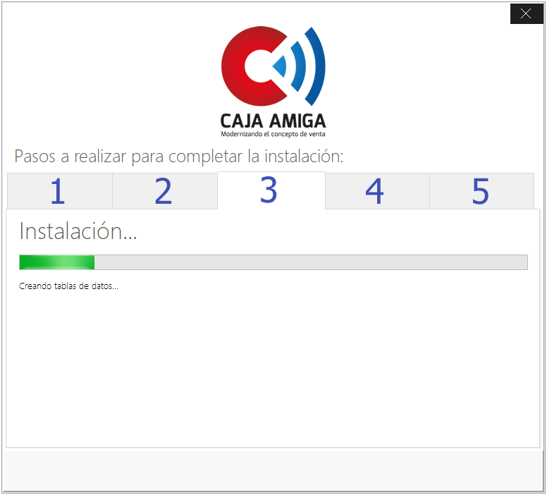 Instalar Software TPV Caja Amiga Free. Etapa 3 del proceso de instalación